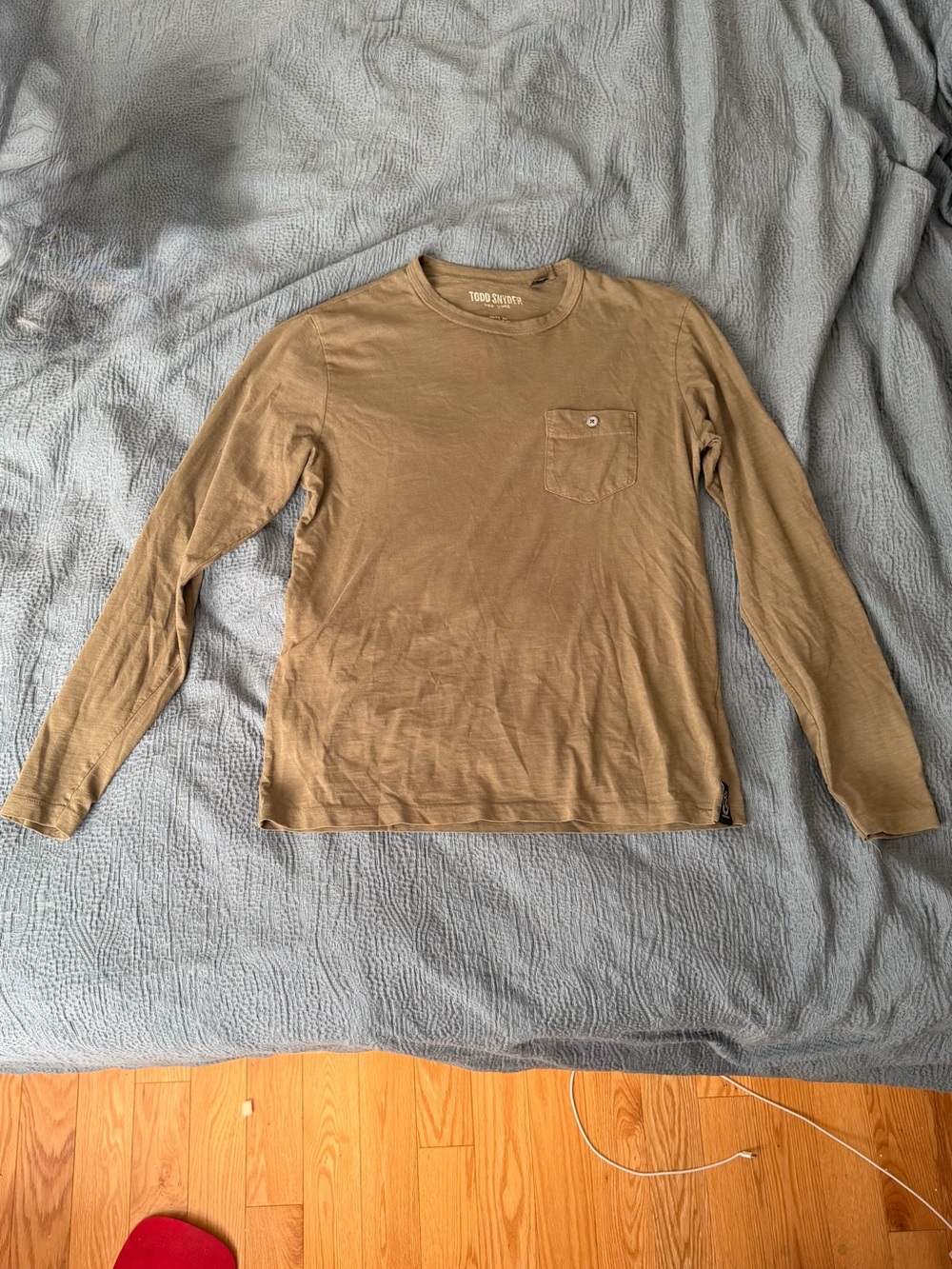 Todd Snyder Long Sleeve Pocket Tee — Olive